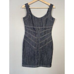 Boom‎ Boom Jeans Gray Denim Dress Grunge Punk Bodycon Y2K Goth Size Medium M